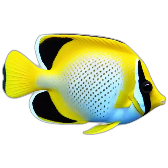 Bluecheek butterflyfish emoji