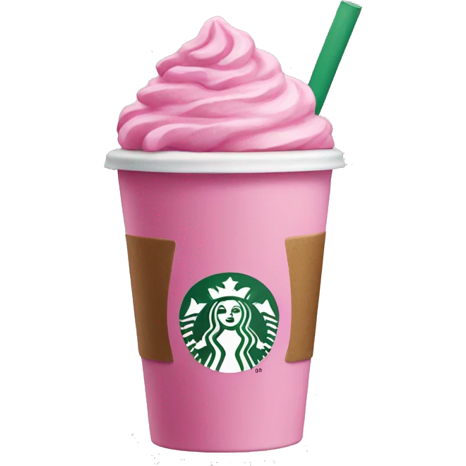 Pink Starbucks emoji
