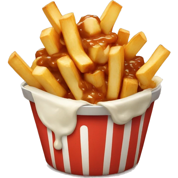 Poutine qui mange une poutine emoji