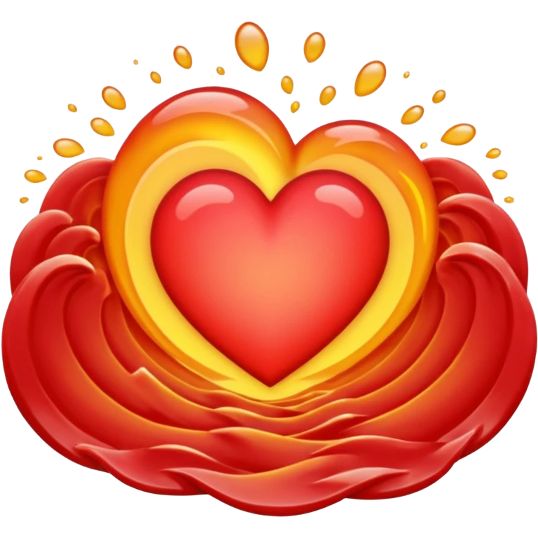 heart surrounded by warm waves emoji
