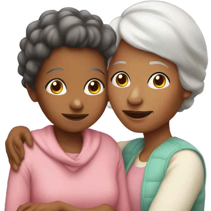 Grandmother with a girl emoji