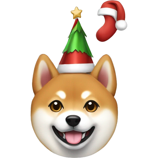 Shiba Inu with holiday season  emoji