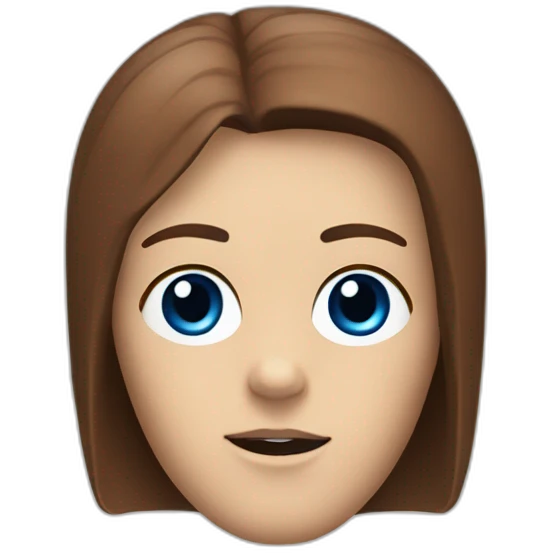R2-D2 with a humanface (blue eyes and brown hair) emoji