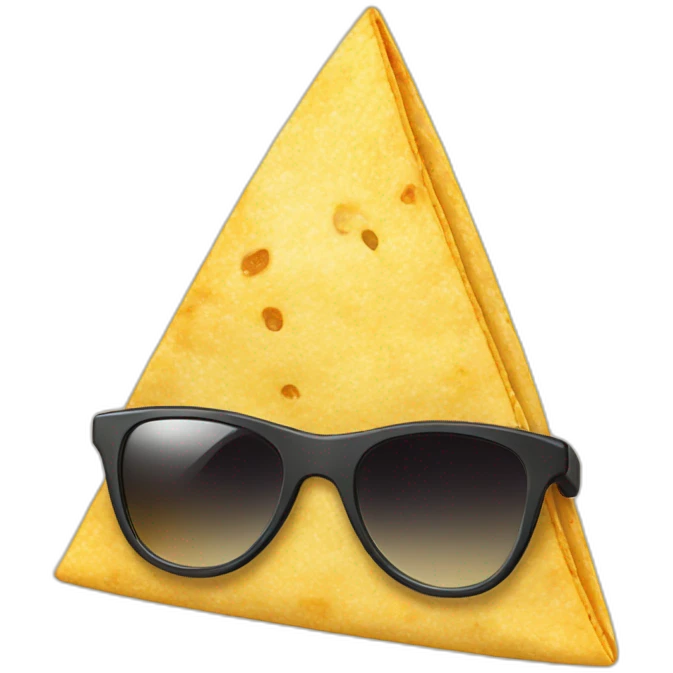tortilla chip with sunglasses emoji