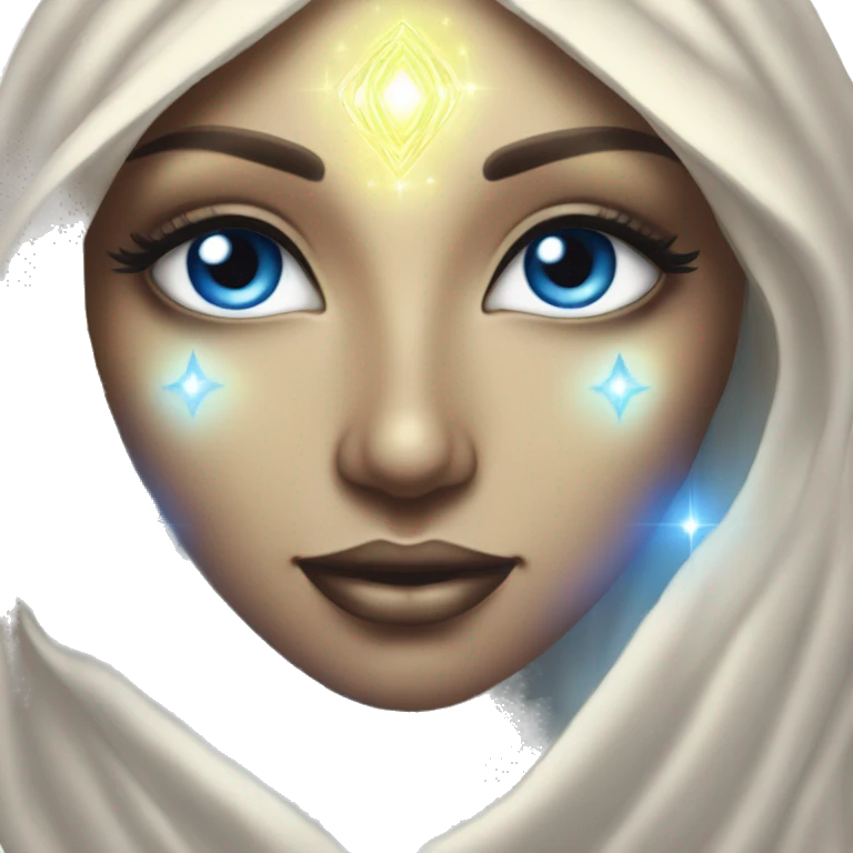 Pleiadian radiant glowing diva woman female third eye emoji