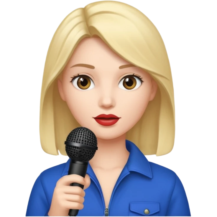 Public Speaker woman with mic emoji