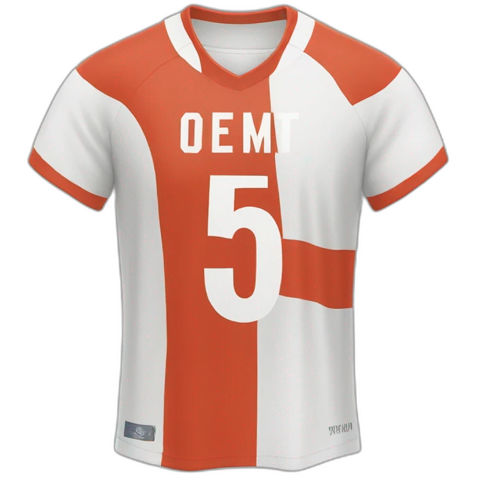 Soccer jersey no.5 emoji