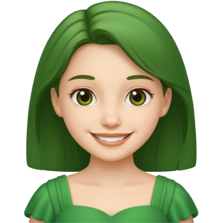 Girl — green dress emoji