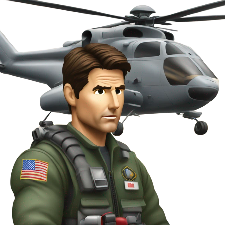 tom cruise flying a helicopter emoji