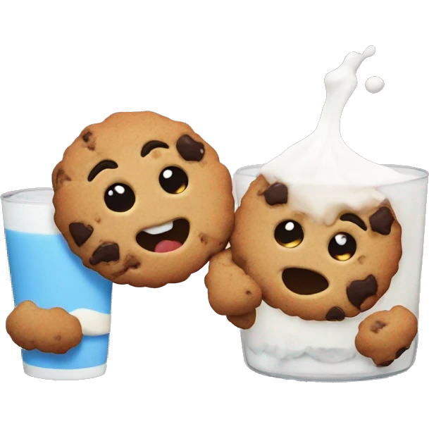 Cookies and milk bffs emoji