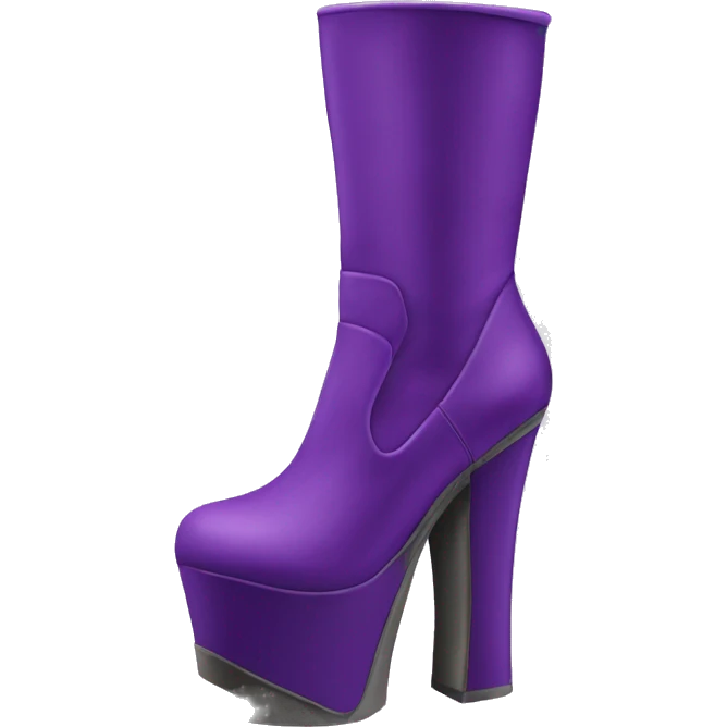 purple platform high heels boots emoji