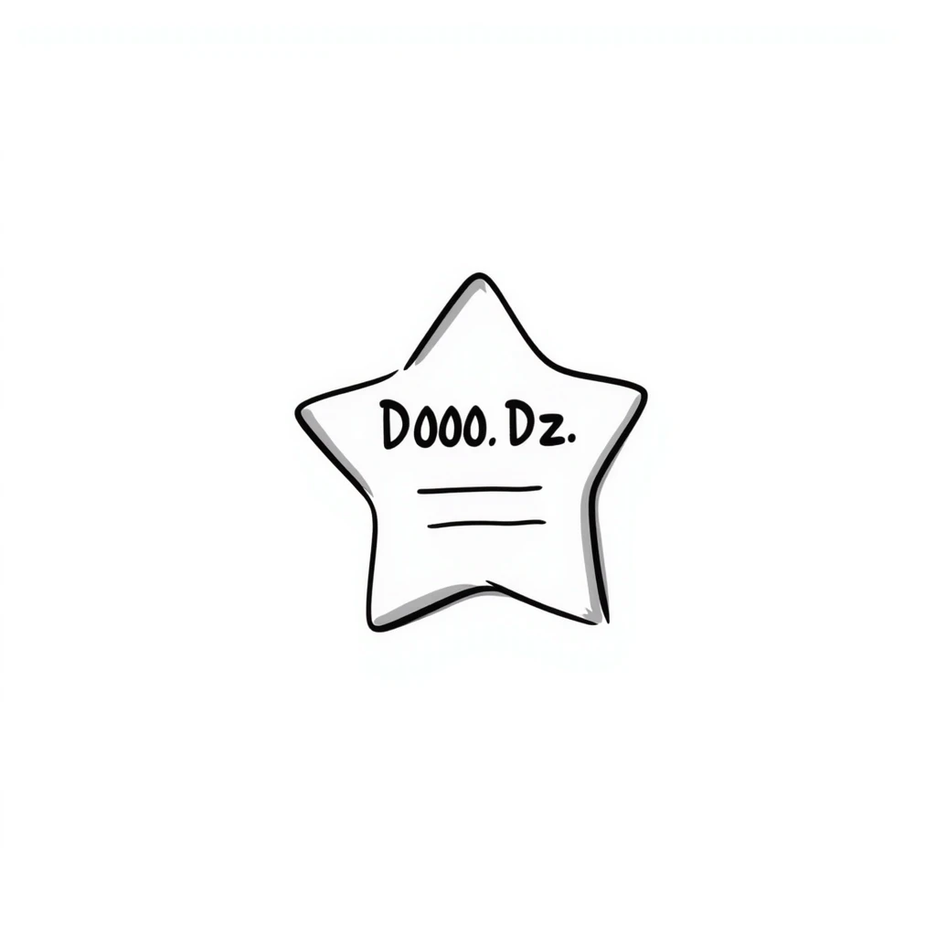 star-shaped sticky note with handwritten text emoji