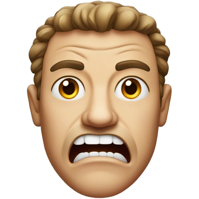 Red angry face emoji
