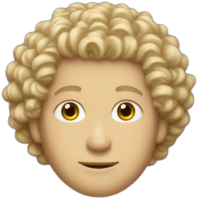 Curly light hair president emoji