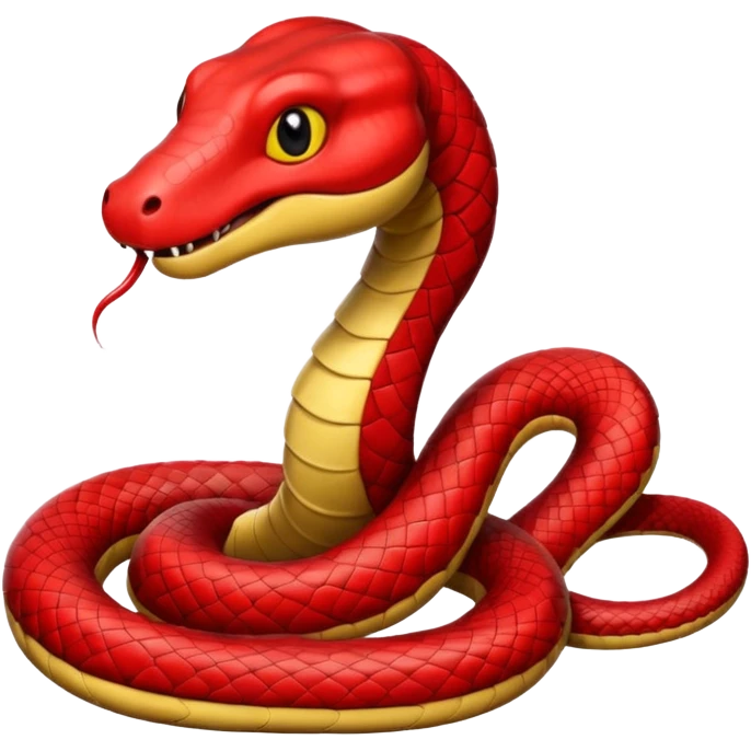 La imagen es de una serpiente roja pero que solo sea como el delineado emoji