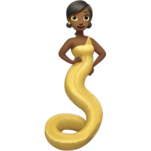 Snake wearing a dress emoji