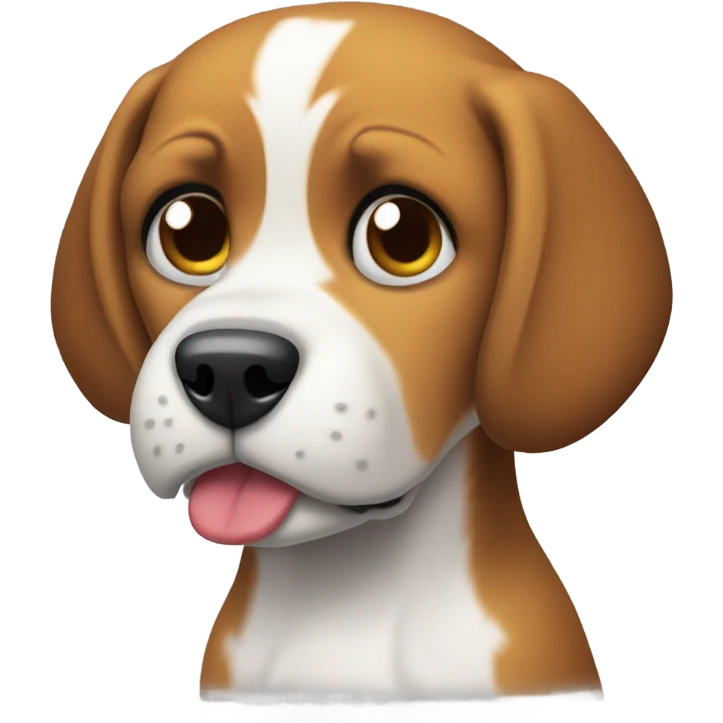 Chibi beagle looking angry emoji