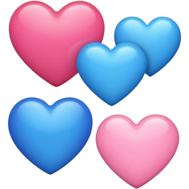 Pink and blue heart emoji