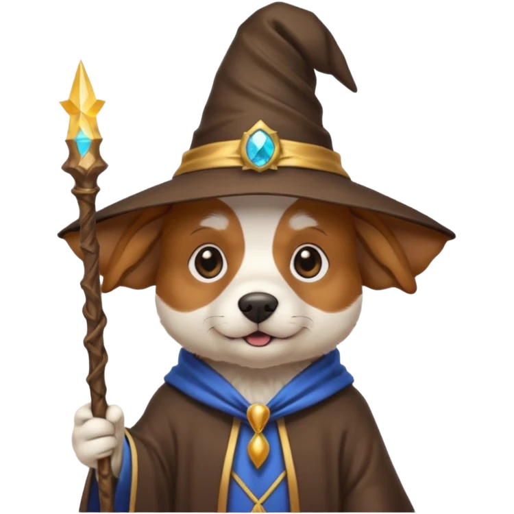 Dog wizard emoji