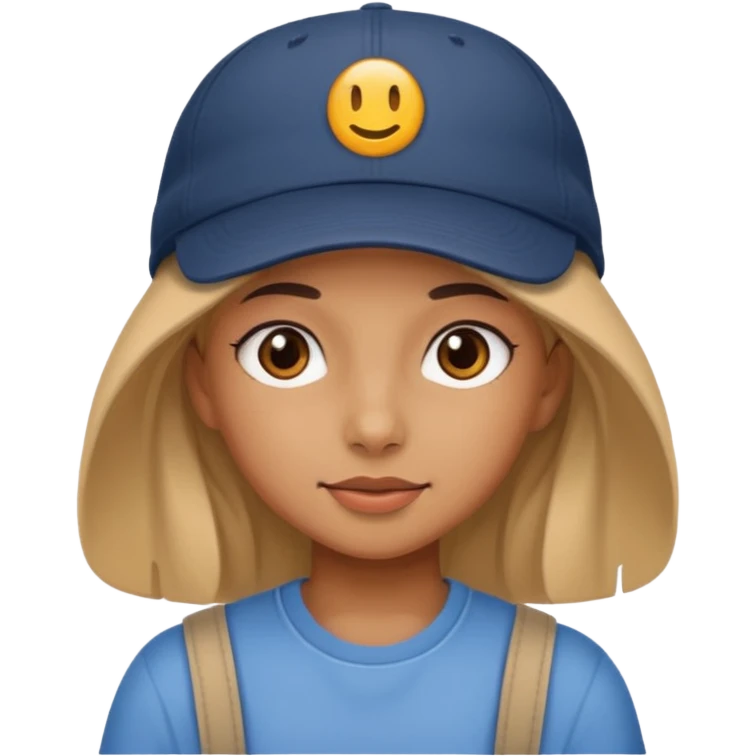 One girl with cap emoji