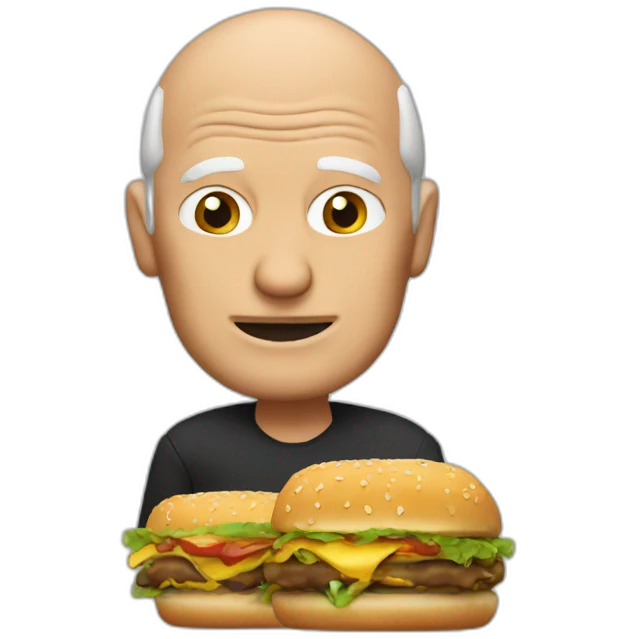 picard eating a hamburger emoji