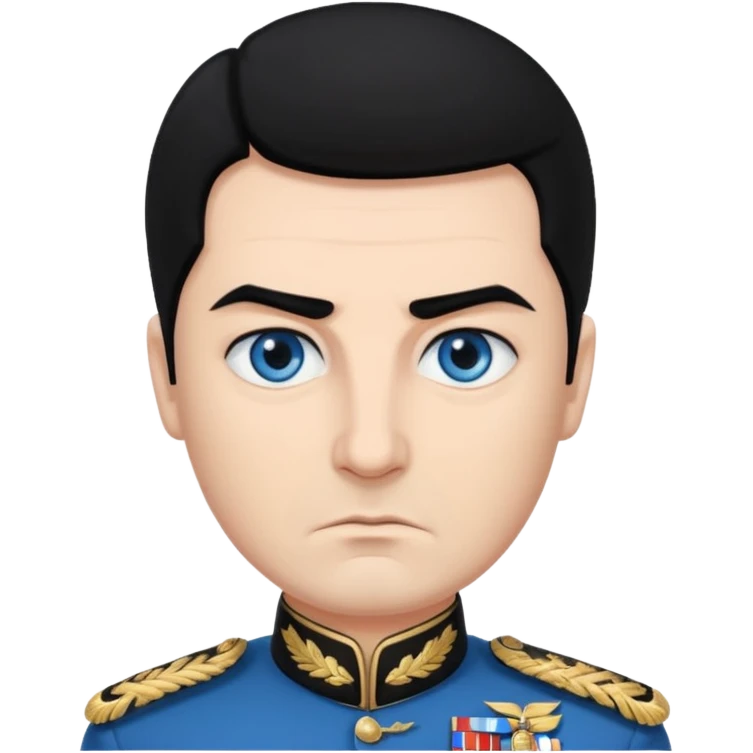 Georgian Dictator with 20 kids blue eyed and black hair like a dictator  emoji