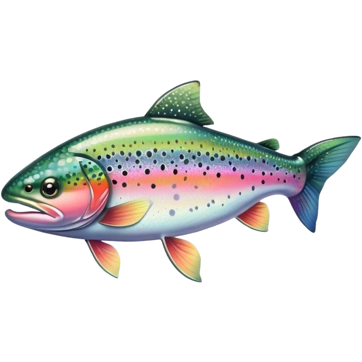 A rainbow trout  emoji