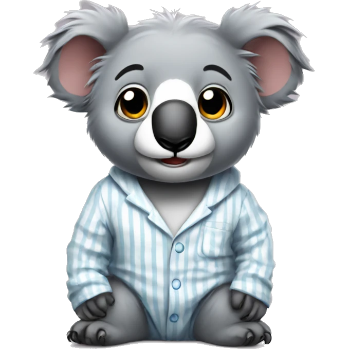 Mad koala wearing pajamas  emoji