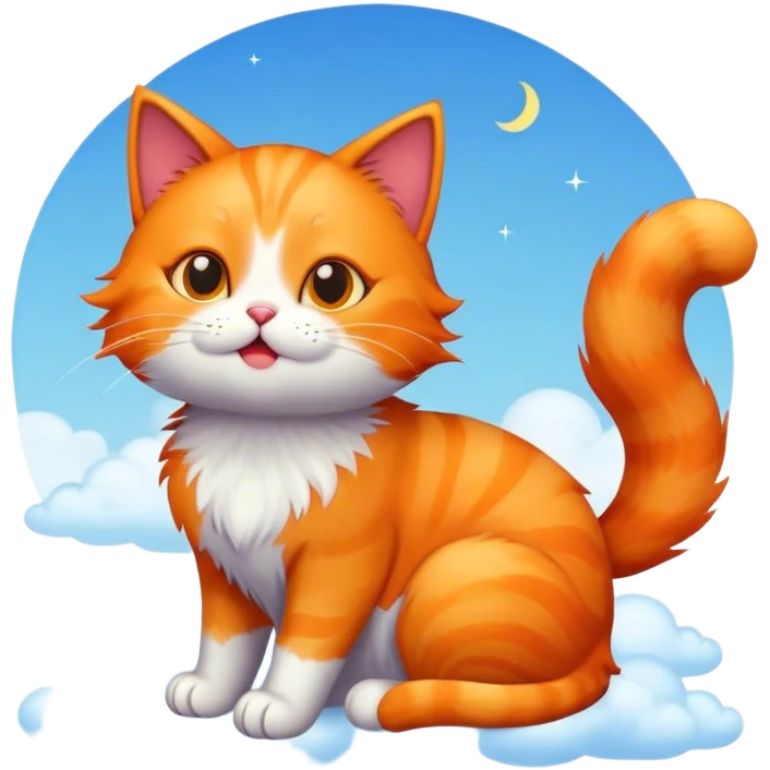Cat in the sky emoji