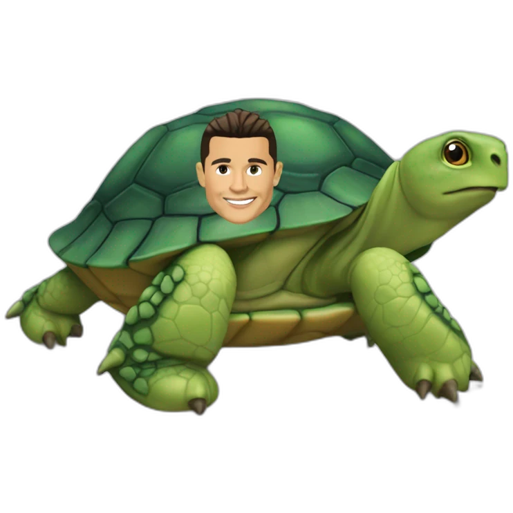 Ronaldo sur tortue emoji