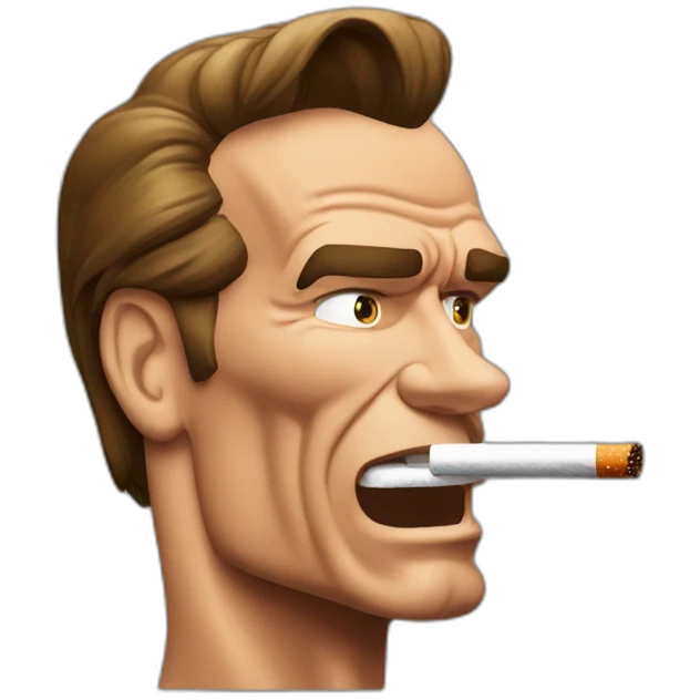 Arnold schwarzenegger en train de fumer un gros cigare emoji