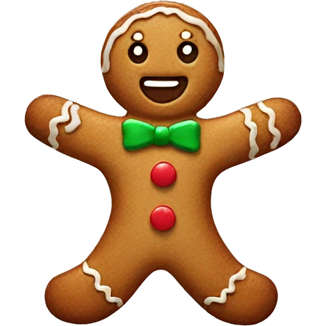 gingerbread man emoji