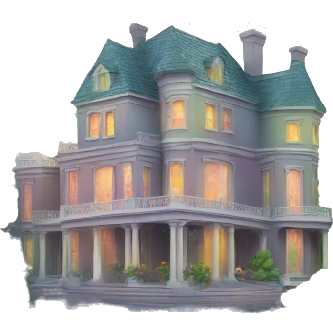 Rainbow mansion emoji