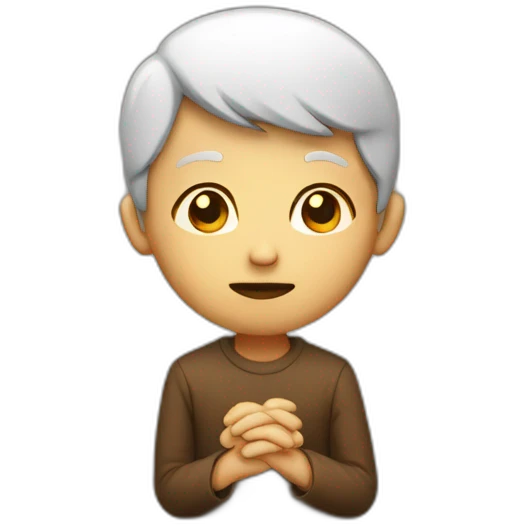 Someone begging emoji