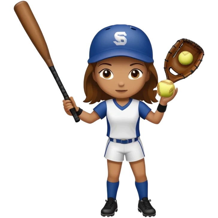 Playing softball emoji