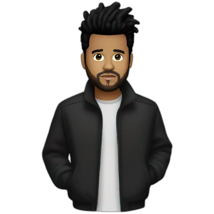 The Weeknd (after hours outfit) (Portrait, front facing, Apple iOS 17 style) emoji