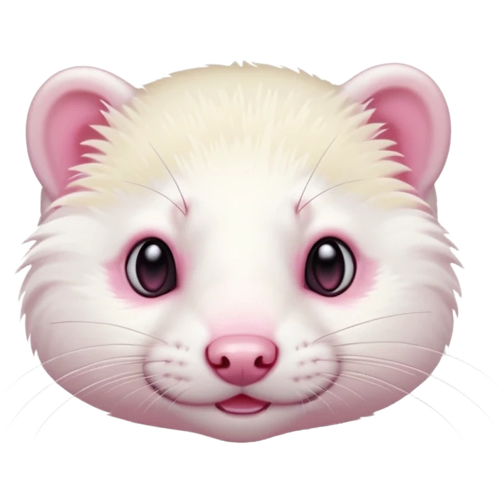 Ios 9.1 emoji style, albino ferret emoji
