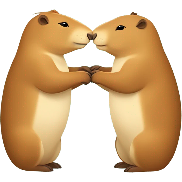 Capybaras in love  emoji
