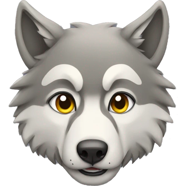 wolf with bow emoji