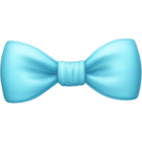 Pastel blue bow emoji