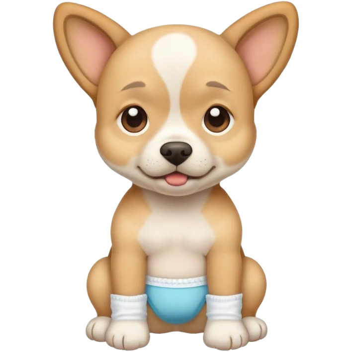 dog wearing a diaper emoji