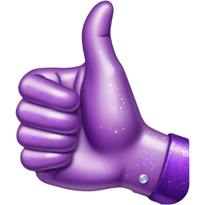 glitter purple hand thumbs up emoji
