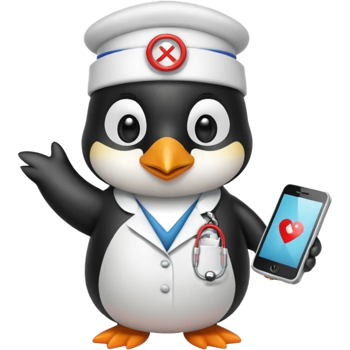doctor penguin emoji