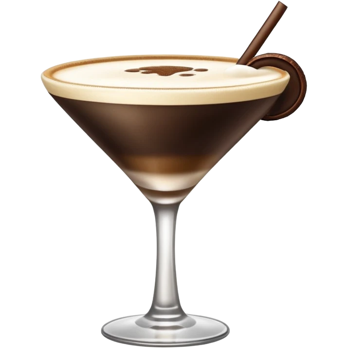 espresso martini with foam no straw emoji
