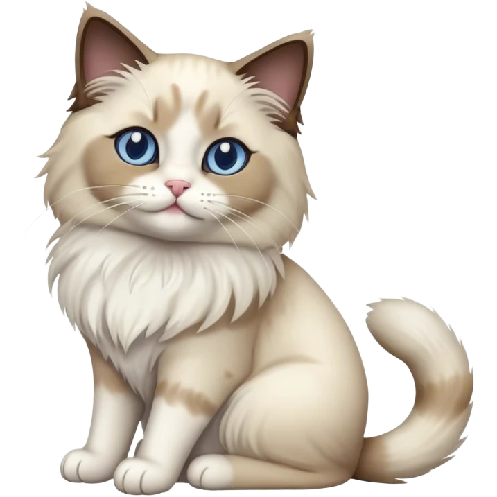 With a ragdoll cat  emoji