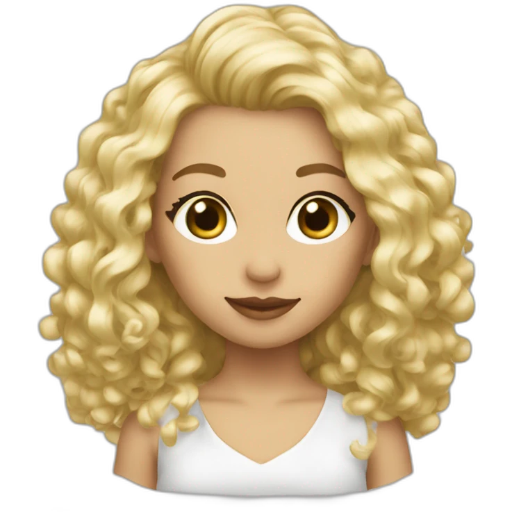 Coureuse boucle blonde emoji