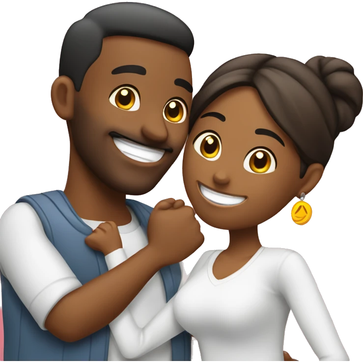 happy couple enjoying moment tarjeta credito emoji