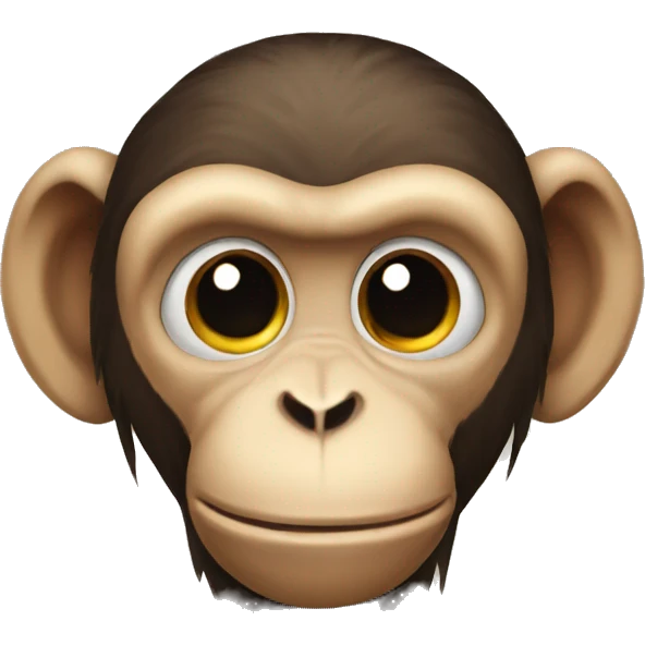 Circle shaped monkey emoji