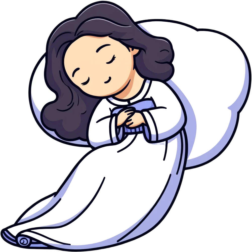 Girly sleeping beauty emoji