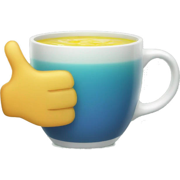 thumbs up mug of broth emoji